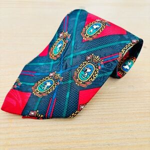 Men’s Snoopy Peanuts Silk Necktie – United‎ Feature Syndicate Red Blue Green